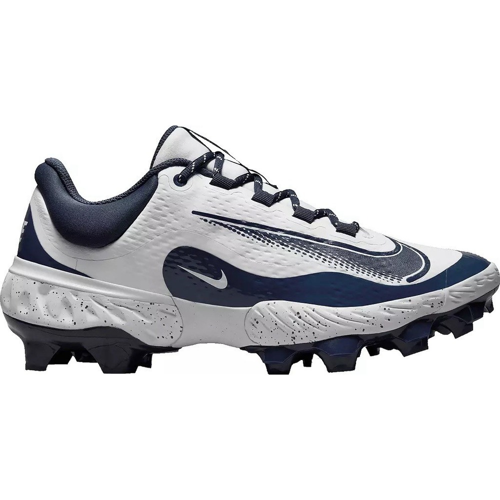 Nike Alpha Huarache Elite 4 Low MCS Men's Size 12 Cleats White Navy FD6255-107